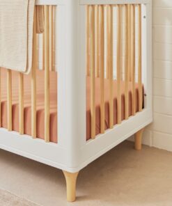 Babyletto Lolly 3-in-1 Convertible Crib with Toddler Bed Conversion Kit in White and Natural, Greenguard Gold Certified White/Natural 30 61EeONy2IXL