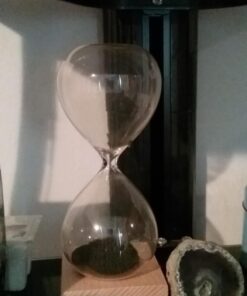 Kikkerland One Minute Timer Countdown Black Magnetic Sand Hourglass, Wood Base, Stalagmite 14 61EfWnI59ML