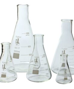 Karter Scientific Glass Flask 5 Piece Set, Narrow Mouth Erlenmeyer, Borosilicate 3.3 Glass - 50ml, 150ml, 250ml, 500ml, 1L, 213B2 50/150/250/500/1000ml 16 61EfmJfMZlL