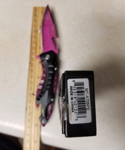 MTECH USA MT-A705 Series – Spring Assisted Folding Knife, Pocket Clip, Tactical, EDC, Self Defense Purple 4.5-inch closed 45 61EfuUl6P9L