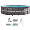 Intex 18ft X 52in Ultra Frame Pool Set with Sand Filter Pump, Ladder, Ground Cloth & Pool Cover