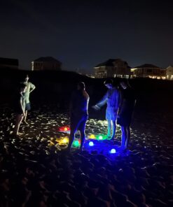 Playaboule Glow in The Dark LED Day Night Lighted Bocce Ball Set Choose Competition 107mm or 85mm Balls 107mm 4 Colors Comp Size Balls 36 61EgXumlwL