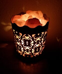 CRYSTAL DECOR Himalayan Pink Salt Lamp Basket & Dimmer Cord Bulb Flanigan1 31 61Eh2OzyL0L