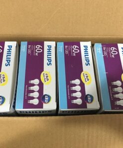 Philips LED Frosted A19 Light Bulb, Non-Dimmable, 800 Lumen, Daylight (5000K), 9W=60W, E26 Base, 16-Pack Daylight (5000k) 16 Count (Pack of 1) 62 61EiOPmYOPL