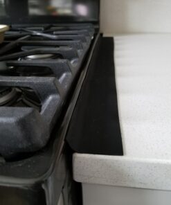 Capparis Kitchen Silicone Stove Counter Gap Cover, Easy Clean Heat Resistant Wide & Long Gap Filler, Seals Spills Between Counter, Stovetop, Oven, Washer & Dryer, Set of 2 (21 Inches, Black) 21 Inches 46 61Eic5ZKyPL