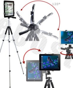 Acuvar 57" inch Pro Series Tripod, Acuvar Tablet Mount, Wireless Shutter Remote for iPad, iPad Air, iPad Mini, Most Other Tablets Tripod + Holder + Remote 10 61Ej1KC1RL