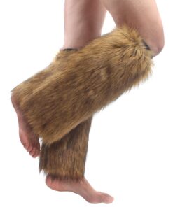 Faux Fur Leg Warmer,Warm Fuzzy Leg Warmer Boot Cuff Cover for Party Costumes A 17 61EjMQGbfhL