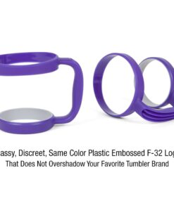F-32 Handle - 19 COLORS - 20oz Size - Compatible with 20 Oz YETI Tumbler Travel Mug (20OZ, PURE PURPLE) 20ozPure Purple (100% Purple) 20.0 ounces 17 61Ek2VmijxL