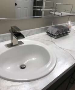 BWE Waterfall Bathroom Faucet Brushed Nickel for Sink 1 Hole Vanity Lavatory RV with Supply Hose Combo Parts Basin Commercial Single Handle Rustic Faucets Mixer Tap Lead-Free 43 61ElMfIN 5L