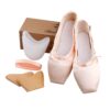 KUKOME Ballet Dance Shoes Pink Satin Pointe Shoes with Ribbon and Toe Pads for Ladies US4,Inside Length 215mm=8.46inch 6 61EllMqYxrL