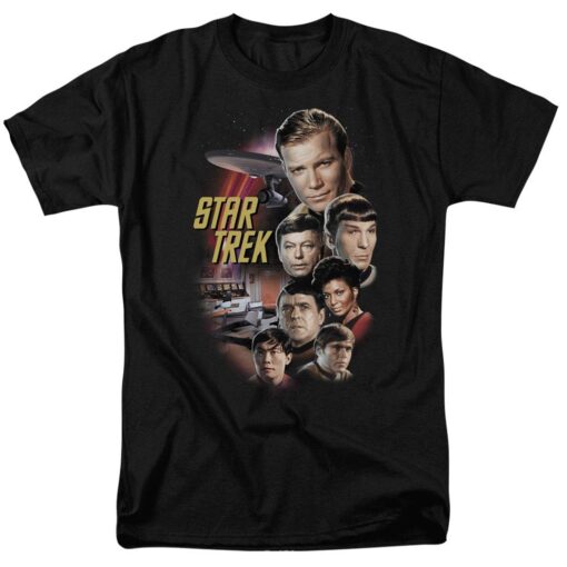 Popfunk Classic Star Trek Crew Classic TV Show T Shirt & Stickers XX-Large