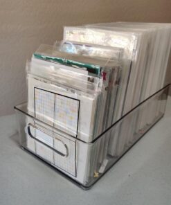 iDesign Plastic Portable Deep Storage Bin with Handles for Organizing Refrigerator, Freezer, Pantry, BPA-Free,8" x 4" x 14.5", Clear 1 Pack 39 61EoGIng3AL