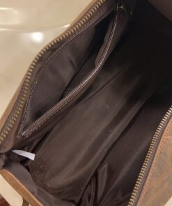 KOMALC Premium Buffalo Leather Unisex Toiletry Bag Travel Dopp Kit Distressed Tan 54 61Eog pe5L