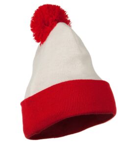 Unisex Acrylic Red White Long Beanie Waldo Costume Crown 8'' Deep Cap 8 61Eq9RW1hL