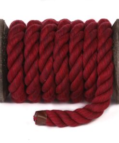 Ravenox Natural Twisted Cotton Rope | Made in The USA | Strong Triple-Strand Cordage for Sports, Décor, Pet Toys, Crafts, Macramé & Indoor Outdoor Use| by The Foot & Diameter (Multiple Color) Burgundy 1/2 Inch x 100 Feet 9 61Etnqa3hCL