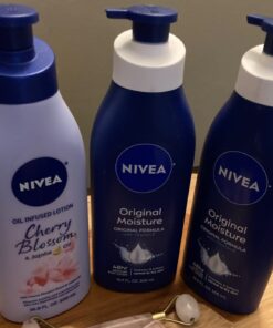 NIVEA Original Moisture Body Lotion with Vitamin E, Body Lotion for Dry Skin, 16.9 Fl Oz Pump Bottle Unscented 16.9 Fl Oz (Pack of 1) 33 61EvyAFujiL