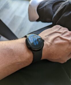 Google Pixel Watch - Android Smartwatch with Fitbit Activity Tracking - Heart Rate Tracking Watch - Matte Black Stainless Steel case with Obsidian Active band - WiFi Matte Black case w/ Obsidian Active band - WiFi 40 61EwCAdACqL