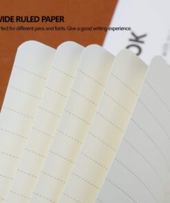 Thick Classic Notebook with Pen Loop - A5 College Ruled Hardcover Writing Notebook with Pocket + Page Dividers Gifts, Banded, Large, 180 Pages, 8.4 x 5.7 in Gray 32 61EwLBcVdPL