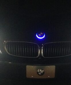 iJDMTOY Compatible With BMW Front Hood or Rear Trunk Lid, Brilliant Red 3.25-Inch 82mm Roundel LED Emblem Background Illumination Lighting Kit 26 61Ex y8f3mL