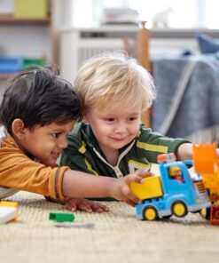 LEGO DUPLO Town Truck & Tracked Excavator 10812 Dump Truck and Excavator Kids Construction Toy with DUPLO Construction Worker Figures (26 Pieces) Standard 25 61ExJMRrI2L