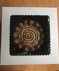 W PACKAGING WPCKB108 10x10x8 White/Kraft Plain 8" Deep Cake Box W/Window, E-Flute (Pack of 25) 10 61EyNNAeM7L