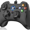 EasySMX Wired Gaming Controller,PC Game Controller Joystick with Dual-Vibration Turbo and Trigger Buttons for Windows PC/ PS3/ Android TV Box/Tesla(Black) black