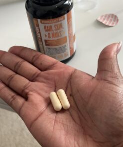 Zhou Hairfluence, Hair Growth Supplement with Biotin 5000mcg, Collagen, Keratin, Vitamin A, C, D3 & B12, Stronger Hair Skin and Nails, Non-GMO, Gluten Free, 60 Veg Caps 45 61F0IOUZ6wL