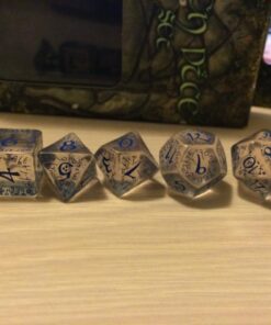 Elvish Dice Transparent/Blue (7) 26 61F2gup6LzL