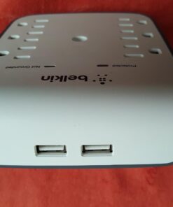 Belkin 6-Outlet Wall Surge Protector w/ 2 USB Ports - Wall Mountable w/ Premium Protection Against Surges - Safe Charge for Mobile Devices, Tablets, Small Appliances, & More - 900 Joules of Protection Wall Mount 6-Outlet with USB Power Strip 36 61F3YyhvLpL 1