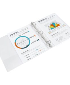 Amazon Basics 3 Ring Binder with 1.5 Inch D-Ring and Clear Overlay, White, 4-Pack 1.5-inch 22 61F4qqZ3l6S