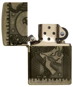 Zippo Skull Lighters Antique Brass 28 61F6EyshveL