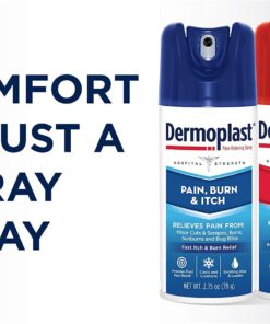 Dermoplast Pain, Burn & Itch Relief Spray for Minor Cuts, Burns and Bug Bites, 2.75 Oz (Packaging May Vary) Relief Spray (1 Pack) 32 61F6xs IUVL