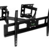 Mount-It! Corner TV Mount | Premium Swivel Full Motion Caddy Corner Wall Bracket for 37-63 inch Flat Panel Screens VESA up to 800x400, 132 lb Capacity, Black 98 61F82HiwQzL