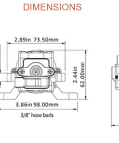 Seaflo 12V DC 1.2 GPM 35 PSI 21-Series Diaphragm Water Pressure Pump for Caravan/RV/Boat/Marine 13 61F9VPbLa5L