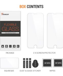 Trianium 2 Pack Screen Protector Designed for Apple iPhone SE 2020 2ND Generation, iPhone 8, iPhone 7 & 6/6s 0.2mm Fiber Flexible Glass Screen Protector/Case Friendly - Pack of 2 28 61F9o0cmpcL