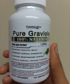 Superior Labs – Pure Natural Graviola NonGMO – 1,200mg, 120 Vegetable Caps– Natural Dietary Soursop Supplement – Healthy Skin & Helps Promotes Cell Growth – Respiratory System - Balanced Mood 36 61FAOztkX7L 2