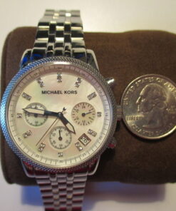 Michael Kors Women's Ritz Silver-Tone Watch MK5020 34 61FAfM7YklL