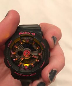 Casio Women's BA-111-1ACR Baby-G Analog-Digital Display Quartz Black Watch 25 61FBgq4PzBL