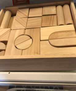 Melissa & Doug Standard Unit Solid-Wood Building Blocks With Wooden Storage Tray (60 pcs) - Classic Blocks For Toddlers Ages 3+ 47 61FEOgabwXL