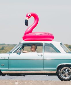 BigMouth Inc. Pink Flamingo Pool Float, Inflates to Over 4ft. Wide, Funny Inflatable Vinyl Summer Pool or Beach Toy, Patch Kit Included 32 61FFPAzVJXL