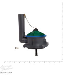American Standard 3280.040-0070A 4-Inch Flush Valve Assembly for Champion One Piece Toilets, Black 12 61FFte nXfL