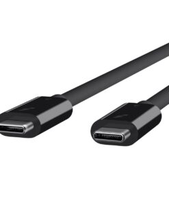Alternative view of Belkin USB C Cable - Thunderbolt 3, 6.5 Feet/2 Meters, USB C to USB C Cable Type, Fast Charging Up To 100 Watts, Fast Transfer up to 40 Gbps, Supports 5K Ultra HD Displays - Black 6.5 FT