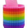 Mirenlife Silicone Cupcake Liners Reusable Silicone Baking Cups Nonstick Muffin Molds Easy Clean Silicone Muffin Liners, 24 Pieces in 8 Rainbow Colors 15 61FIUSUVePL