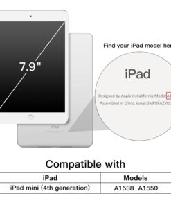 Alternative view of JETech Case for iPad Mini 4, Smart Cover with Auto Sleep/Wake (Black) Black