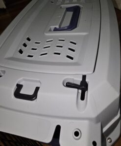 Amazon Basics - 2-Door Top-Load Hard-Sided Dogs, Cats Pet Travel Carrier, Gray & Blue, 22.8"L x 15.0"W x 13.0"H Two-Door Top-Load 74 61FJMXH12AL