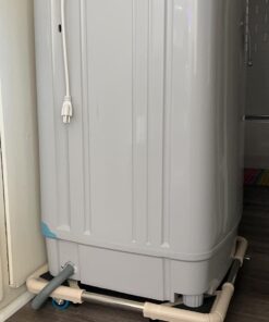 SPACECARE Mobile Roller with 4 Locking Wheels - Adjustable Furniture Dolly Washing Machine Stand Refrigerator Base Moving Cart Off White 51 61FKIcx6NeL