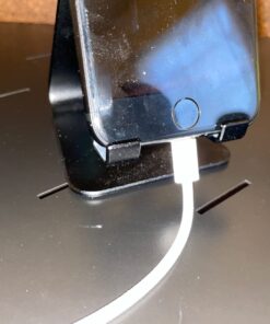 Amazon Basics Adjustable Aluminum Cell Phone Desk Stand for iPhone and Android, Black 43 61FLXX3voSL