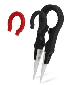 DROK Micro Portable Zirconia Ceramic Pointed Tweezers Precision, Wire Heat Resistant Antimagnetic Tweezers Spanner Tool for Wrapping Coils Adjustment, Precise Electrical Operation 9 61FMdrjudL