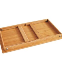 Time Concept Vacances Foldable Low Bamboo Table - L 12" x W 20" x H 9" - Wooden Picnic Furniture, Portable Dining Use 12D x 20W x 9H in 10 61FNwzPDYdL