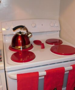 Reston Lloyd Electric Stove Burner Covers, Set of 4, Red 33 61FPiS65 jL